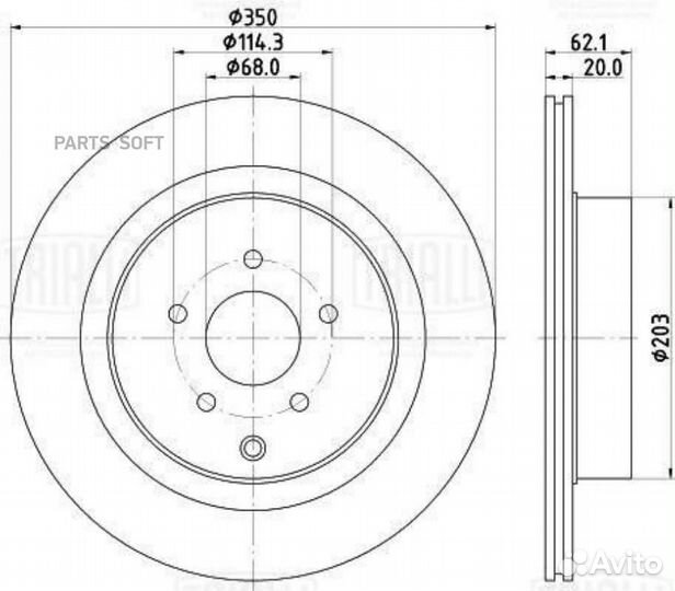 Диск торм. для а/м Infiniti FX 08/QX70 13/Q70 14