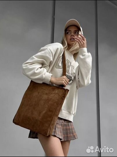 Шоппер Reversal из натуральной замши