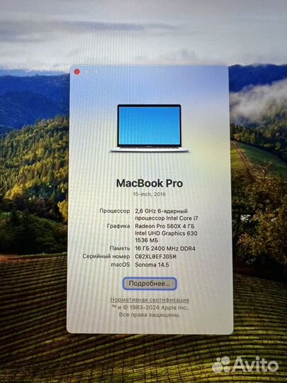 Apple MacBook pro 15 2018