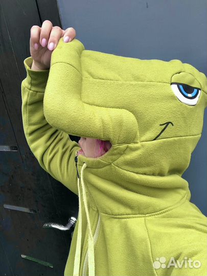 Пайта зеленая крокодил/лягушка косплей, костюм