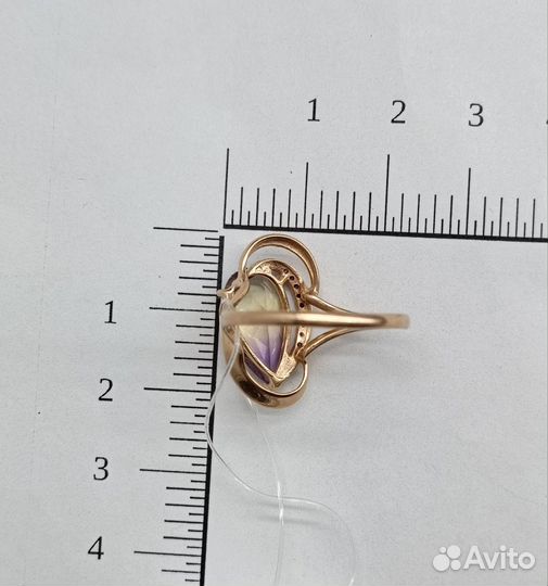 Золотое кольцо с аметрином, арт. 5