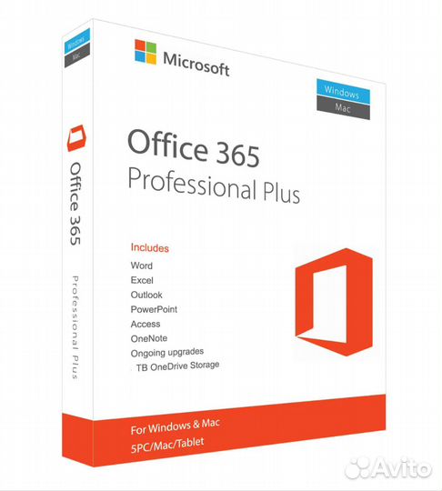 Microsoft Office 365 подписка для Mac, PC, iPad