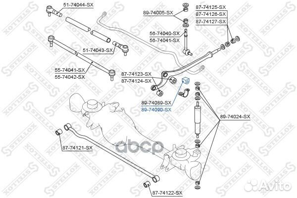 89-74090-SX втулка стабилизатора переднего цент