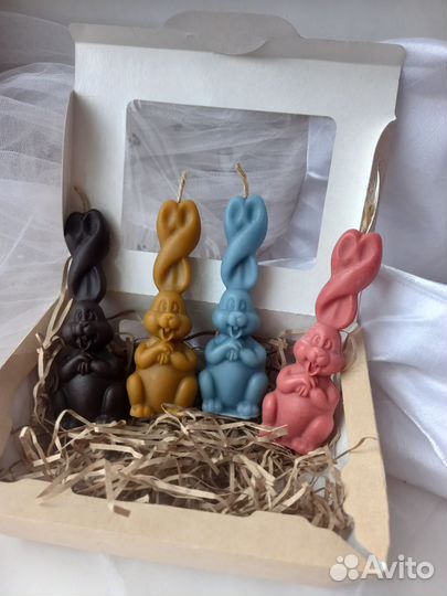 Свеча восковая зайчик