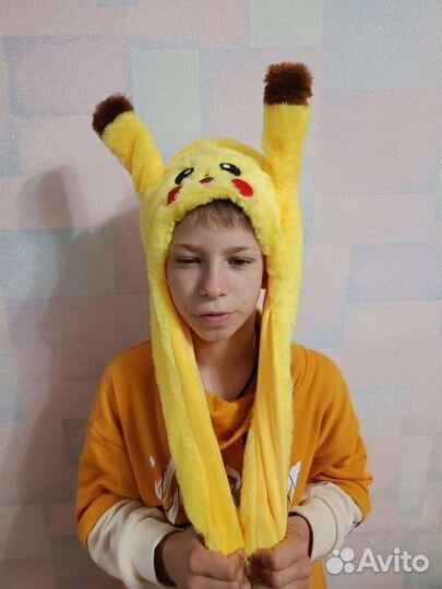 Шапка Пикачу с ушами