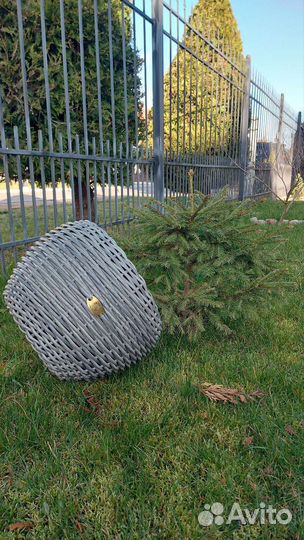 Кашпо из эко ротанга