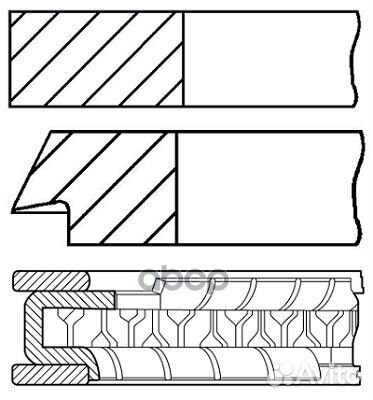 Кольца opel Z16XER 79.00mm 08-435300-00 Goetze