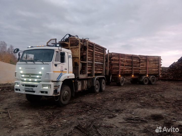 Услуги лесовоза с манипулятором