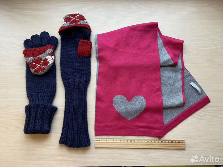 Шапка, шарф, митенки united colors of benetton