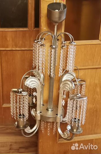 Хрустальная люстра СССР винтажная