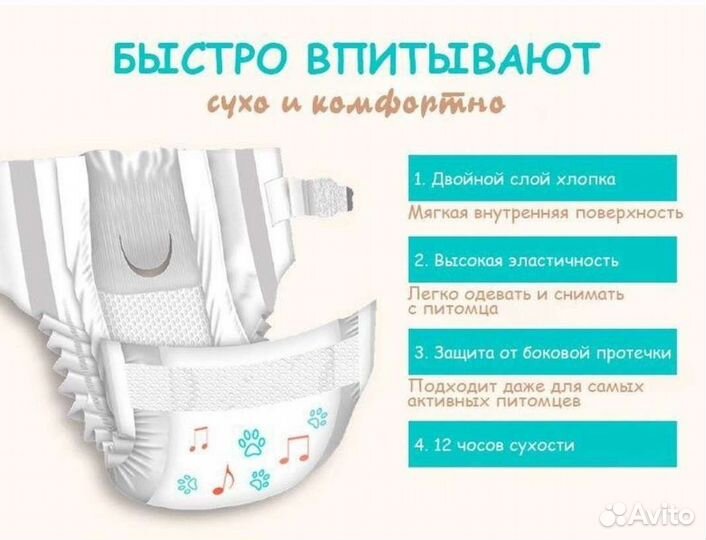 Одноразовые подгузники для собак