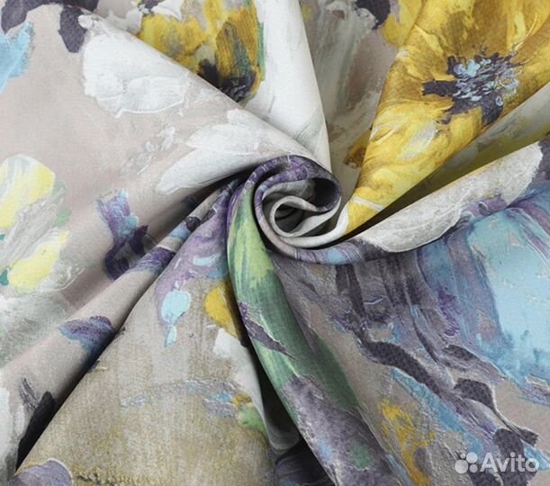 Красивые шторы 270/200 с цветами