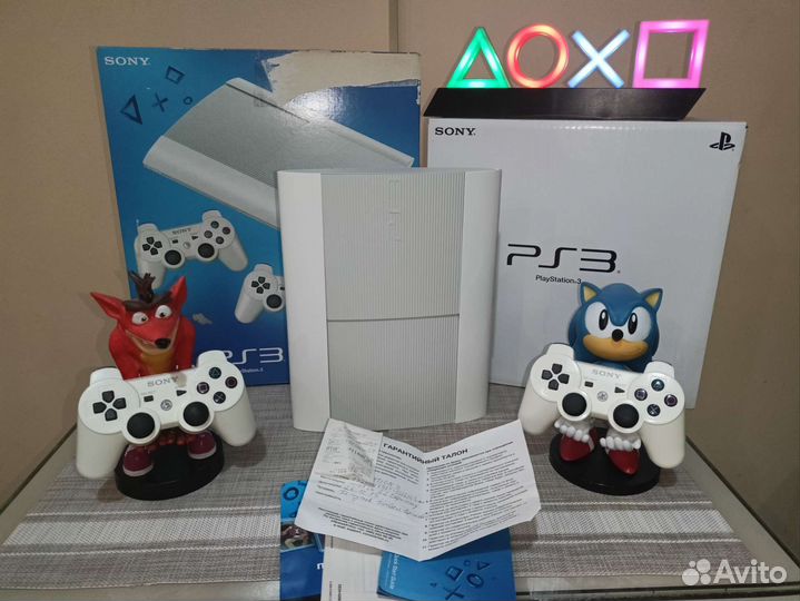 Sony playstation 3 super slim белая 500gb прошитая