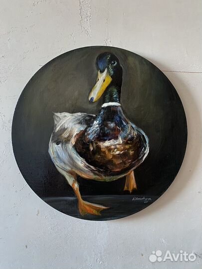 Картина маслом на холсте с животными