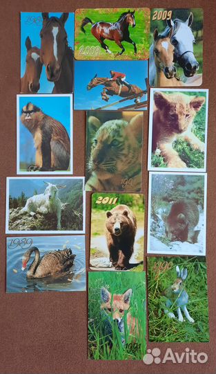 Календарики собаки/кошки/животные/растения/cccр