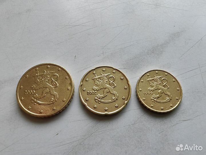 Монеты евро Финляндии 1999-2005 года