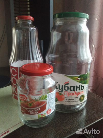 Банки и бутылки стеклянные с винтовыми крышками