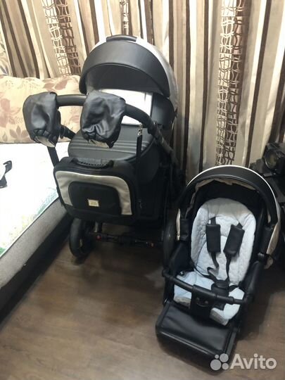 Коляска 2 в 1 adamex luciano Deluxe bleak edition