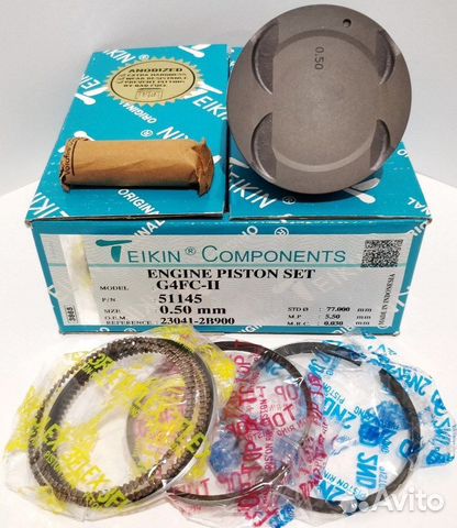 Ремонтные поршни g4fc solaris RIO 17