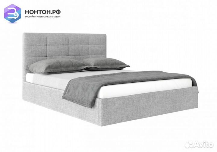 Кровать Диана рогожка серая