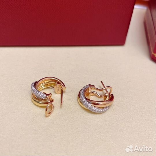 Cartier серьги из золота 750 пробы