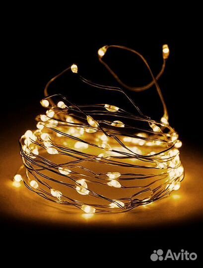 Гирлянда светодиодная новогодняя на батарейках