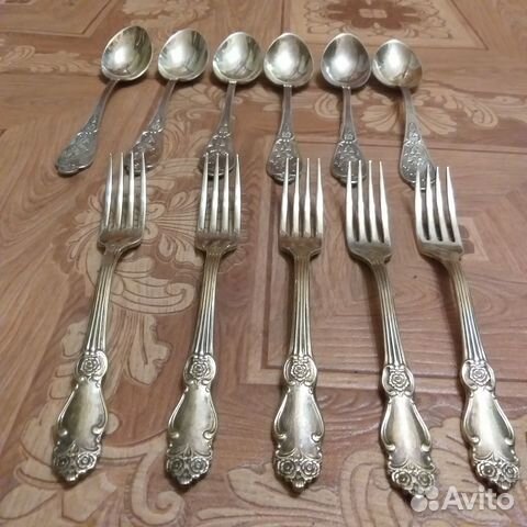 Мельхиоровые ложки и вилки СССР