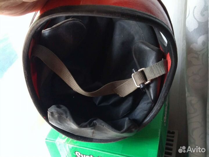Шлем мотоциклетный СССР красный