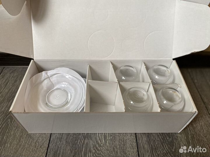 Набор стаканов «Армуды» с блюдцами 4 штуки