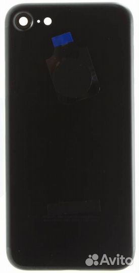 Задняя крышка для iPhone 7 Черная (со стеклом каме