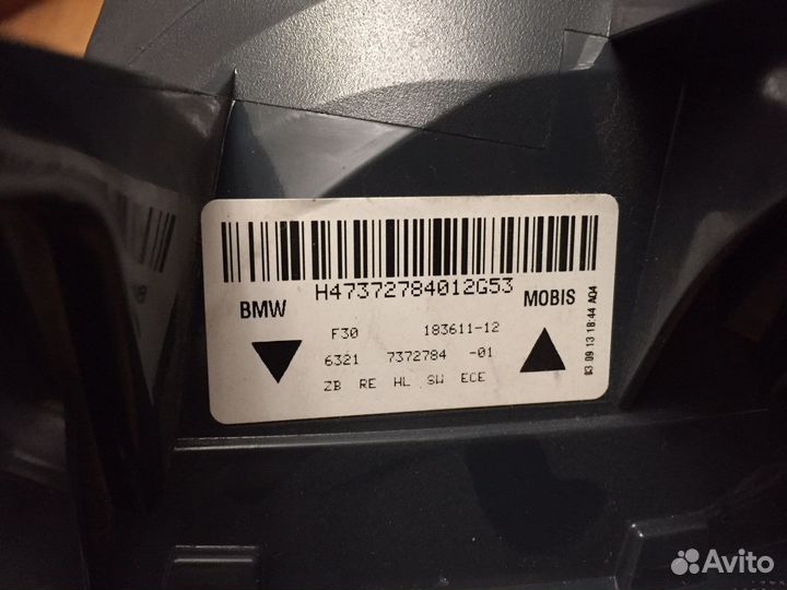 Фонарь задний правый BMW F30