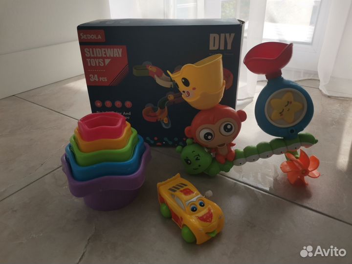 Игрушки для купания в ванной пакетом