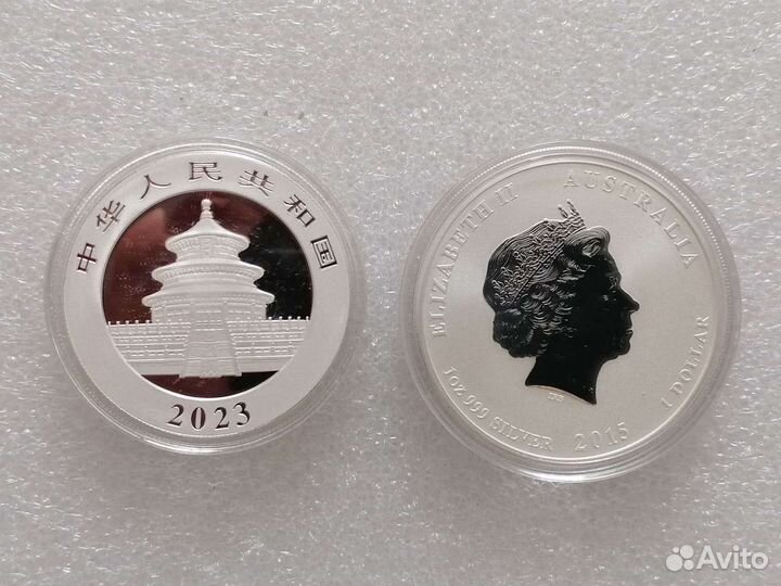 Монеты серебро.999 проба.1 унция