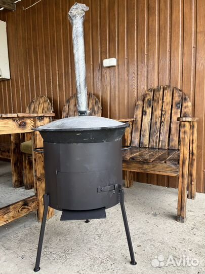 Комплект Печь учаг 3 мм и казан в наличии