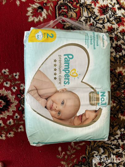 Подгузники pampers premium care 2