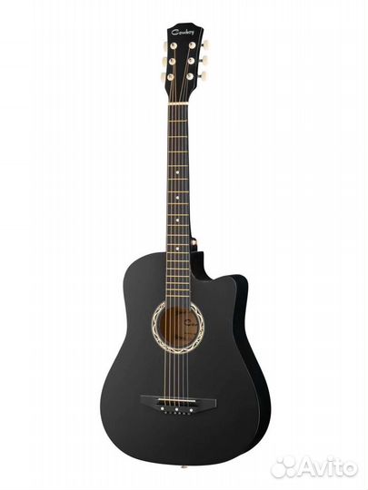 Акустическая гитара Cowboy, черная, матовая