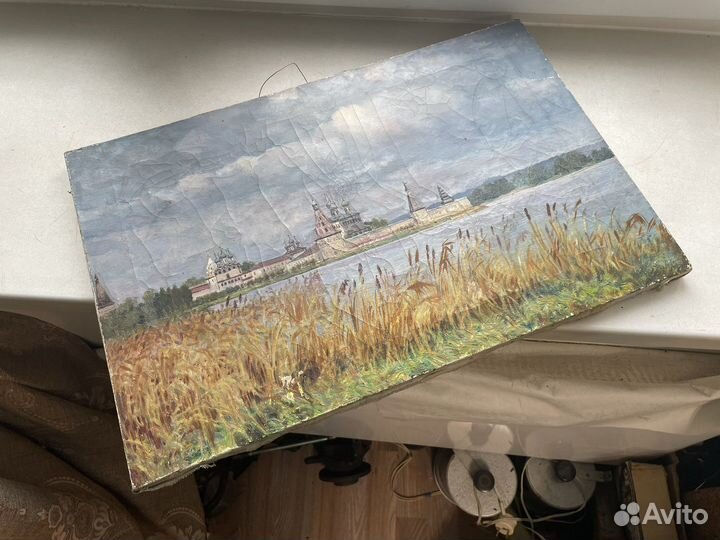 Старинная картина маслом