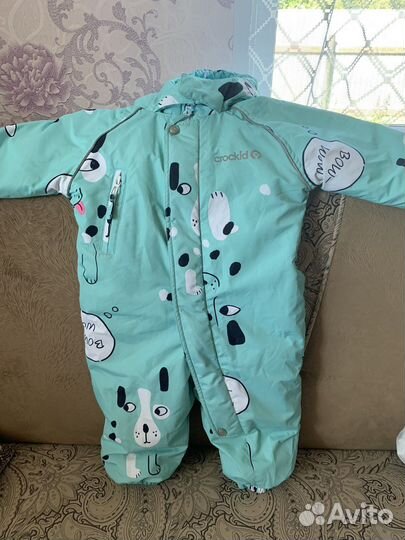 Комбинезон демисезонный crockid 80 86 для девочки