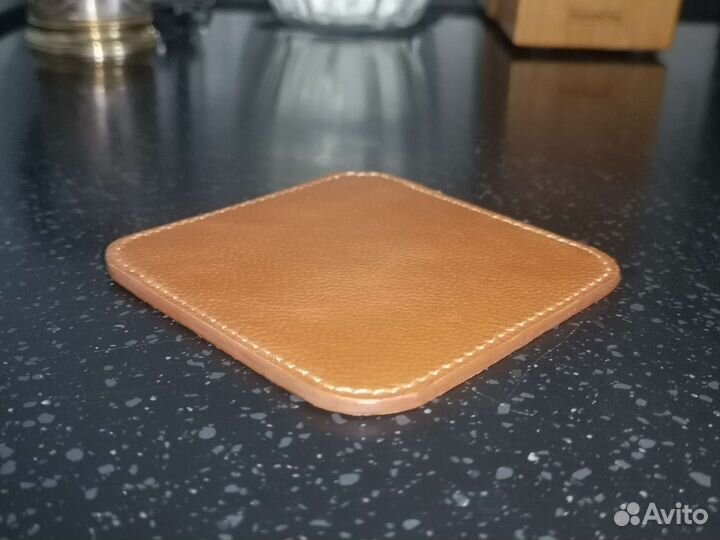 Бирдекели набор костеров из натуральной кожи 6шт