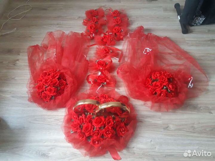 Свадебные украшения на машину продам