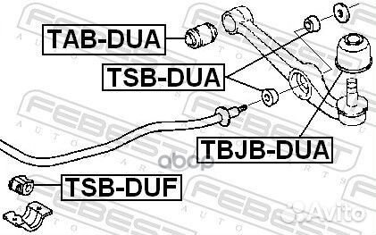 Втулка переднего стабилизатора D23 (toyota duet