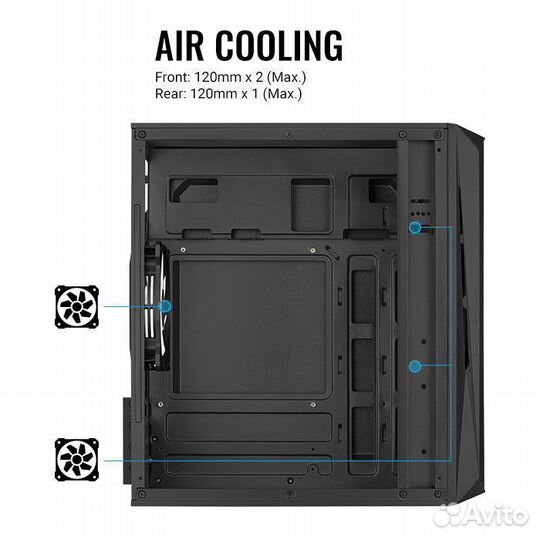 Новый, AeroCool CS-107-A-BK-V1