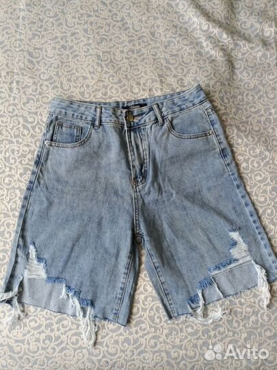 Шорты женские джинсовые и белые хб 46-48