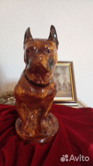 Гипсовая собака-копилка СССР 1940 г