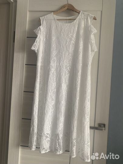 Платье новое гипюр р.58-60