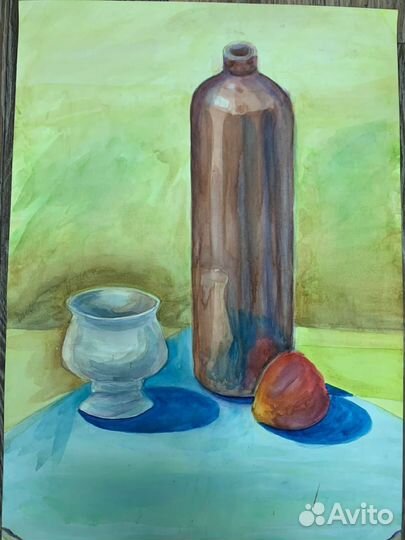 Картина гуашь акварель