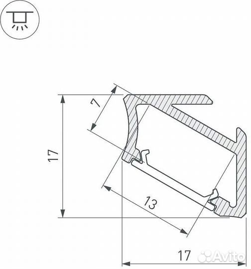 Профиль накладной угловой внутренний Arlight ALM 026693(1)