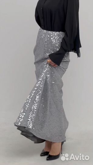 Юбка женская блестящая