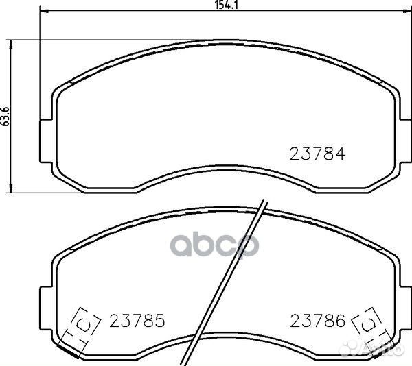 Колодки тормозные дисковые перед NP6004 NIS