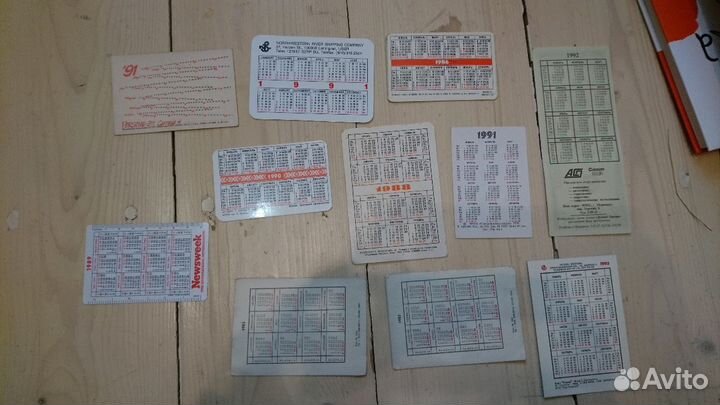 Календарики СССР разные